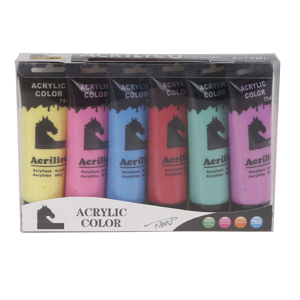 6pk Color acrílico 75ml