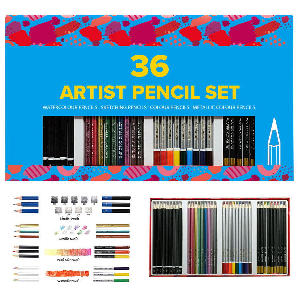 36pcs Complete Artist Pencil set