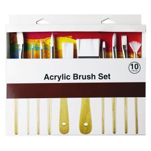 Set de pinceles sintéticos 10Pcs