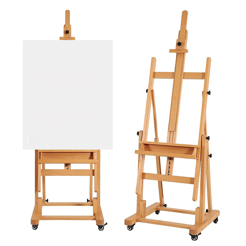 Extra Large Heavy-Duty Studio Easel with 4 Wheels